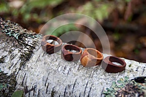 Wooden rings jewel hand made