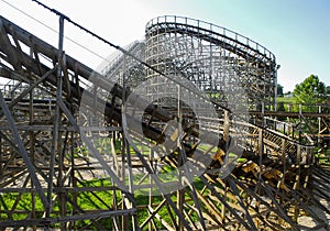 Wooden Roller Coaster Turn