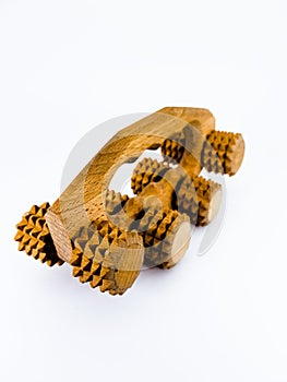 Wooden roller massager for body parts