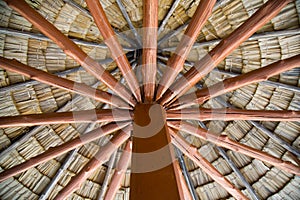 wooden roof.