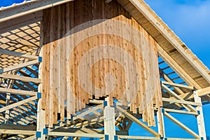 Wooden roof construction