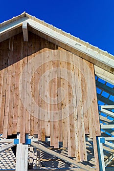Wooden roof construction
