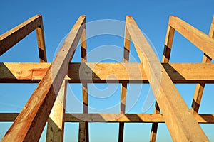 Wooden Roof frame rafters