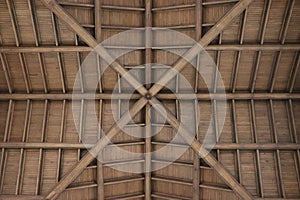 Wooden roof rafters cross section