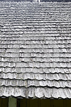 Wooden roof tiles texture photo