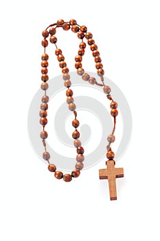 Wooden rosary beads photo