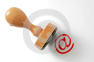 Wooden rubber stamp - internet law