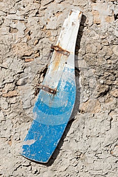 Wooden Rudder Blade of a Boat - Sicily Italy