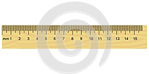 Wooden ruler photo