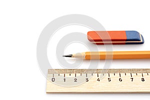 Wooden ruler pencil