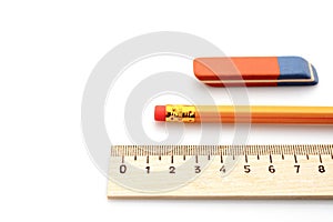 Wooden ruler pencil