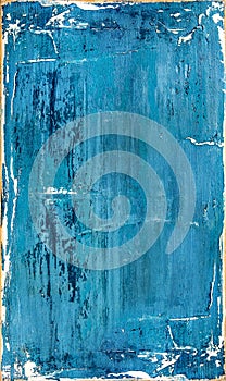 Wooden rustic distressed background. Blue shabby texture