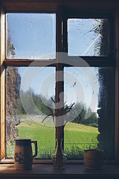 Wooden rustic window