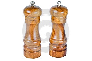 Wooden salt and pepper shakers