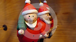 Wooden Santa Claus Christmas Tree Ornaments