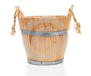 Wooden sauna bucket