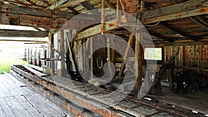 Wooden saw mill in Adolfstrom, Sweden