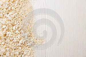 Wooden sawdust and shavings