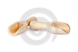 wooden scoop isolated on white