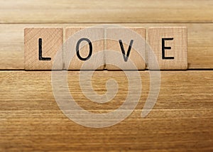 Wooden Scrabble Letter love