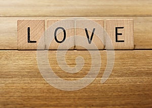 Wooden Scrabble Letter love photo