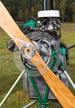 Wooden motor glider