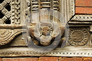 Wooden sculpture in Hanuman Dhoka Durbar