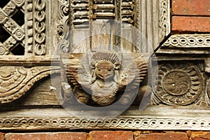 Wooden sculpture in Hanuman Dhoka Durbar photo