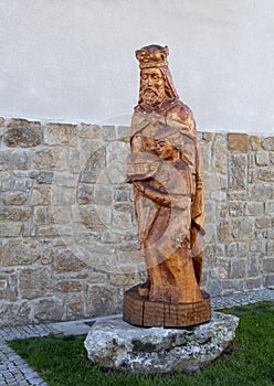 Wooden sculpture, The Village of Holasovice, Czech Republic