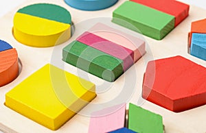 Wooden shape sorter puzzle toy