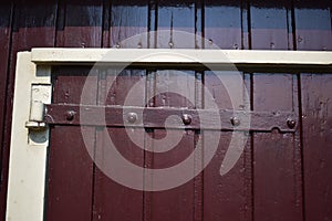 Wooden shed door