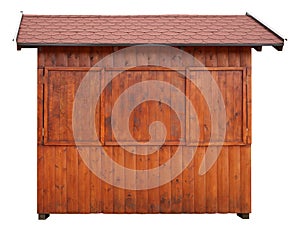 Wooden shed or log cabin