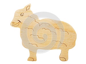 Wooden sheep toy photo