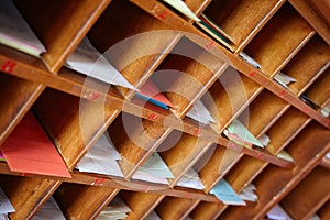 Wooden shelf for a Buddhist divination