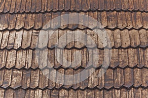 Wooden shingle roof photo