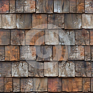 Wooden Shingle Seamless Texture Tile