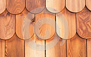 Wooden shingles detail