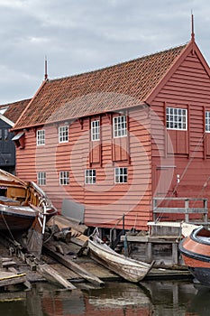 Wooden ship wharf in Spakenburg Bunschoten, Netherlands
