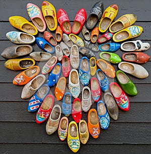 Wooden shoes or cloggs of the Netherlands