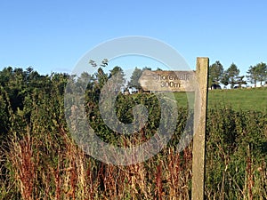 Wooden Shorewalk Sign photo