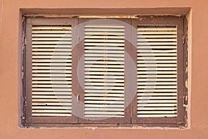 Wooden shuttered window in old town Al-Ula photo