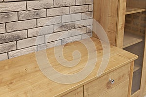 wooden sideboard surface