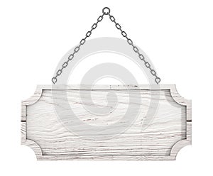 Wooden Sign with Blank Space for Yours Design Hanging on a Chain