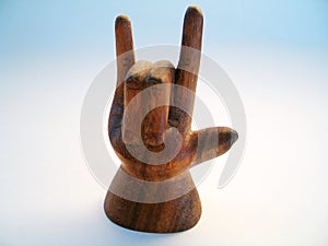 Wooden Sign Language Symbol
