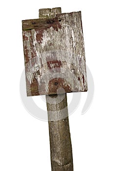 Wooden sign post