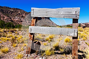 Wooden signboard