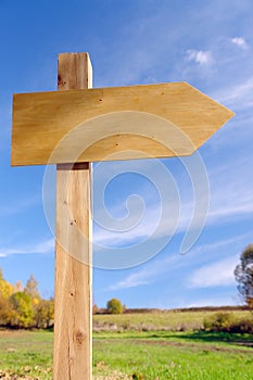 Wooden signpost