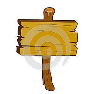 Wooden signs isolated illustration