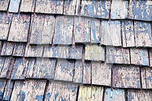 Wooden slated roof top