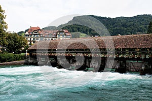 Wooden sluice bridge